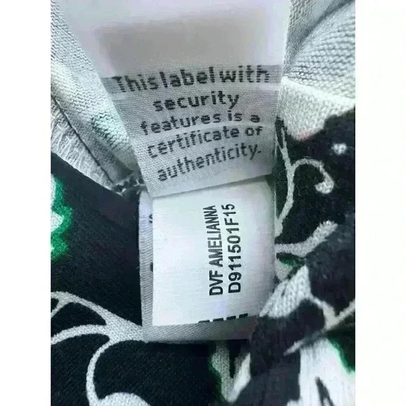 Diane von Furstenberg Amelianna 3/4 Sleeve Wrap Dress Cotton Silk Blend Sz 10 - Picture 5 of 7